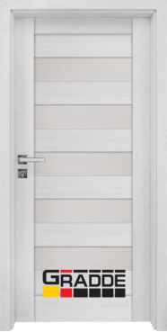 Интериорна HDF врата, модел Gradde Aaven Glas, Сибирска Лиственица