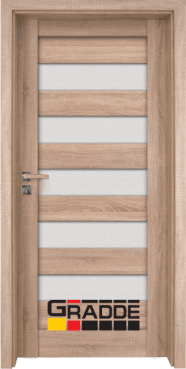 Интериорна HDF врата, модел Gradde Aaven Glas, Дъб Вераде