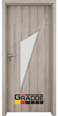 Интериорна HDF врата, модел Gradde Kristall Glas 4.2, Ясен Вералинга