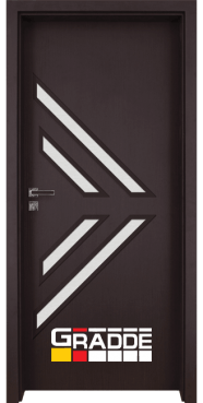 Интериорна HDF врата, модел Gradde Paragon Glas 3.4, Орех Рибейра