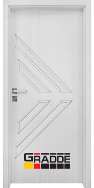 Интериорна HDF врата, модел Gradde Paragon Glas 3.4, Сибирска Лиственица