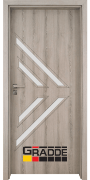 Интериорна HDF врата, модел Gradde Paragon Glas 3.4, Ясен Вералинга